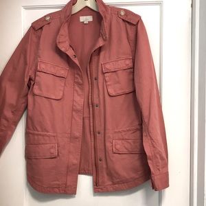 Loft military jacket, dark pink, size Large